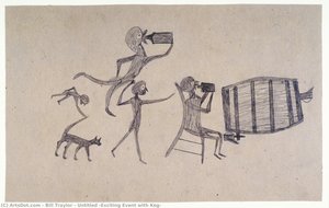 Untitled [exciting Event With Keg] — Bill Traylor
