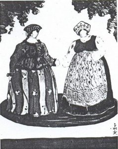 Skizzen Von Kostümen Für „erzählungen Vom Zaren Saltan“ — Nikolai Konstantinowitsch Roerich, Art Nouveau