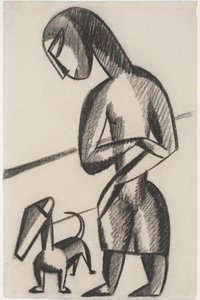 Woman And Dog — Henri Gaudier-brzeska