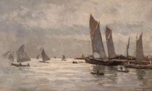 En Rade De La Rochelle — Albert-charles Lebourg