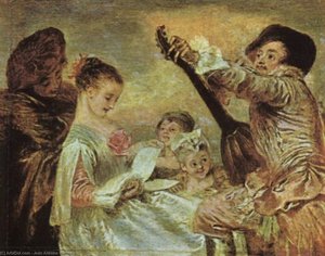 Die Musikstunde — Jean-antoine Watteau, Rokoko
