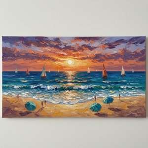 Resplendent Radiance: An Expansive Symphony Of Gilded Light And Azure Tides — David Moreau