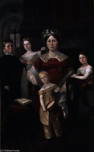 Portrait of Mrs John Piper and family