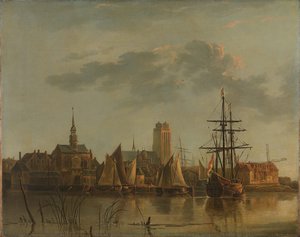 View Of Dordrecht At Sunset, Aelbert Cuyp (copy After), C. 1700 - C. 1842 — Aelbert Jacobsz Cuyp