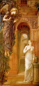 The Annnciation — Edward Coley Burne-jones, Pre-raphaelite