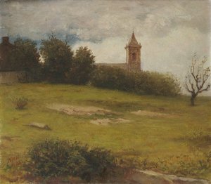 Landscape, The Village Church — Уильям Моррис Хант