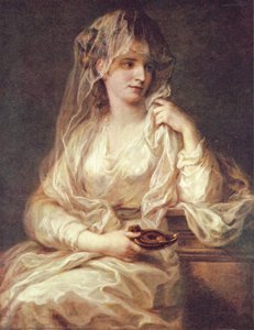 Portrait Of A Woman As A Vestal Virgin — Angelica Kauffmann (maria Anna Angelika), Neo-classicism