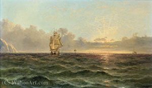 Running down the channel at dusk
