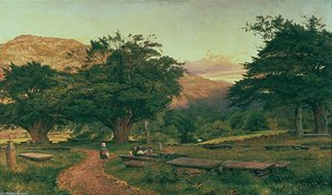 The Churchyard, Betws-y-coed — R.a Benjamin Williams Leader