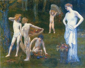 Children In An Orchard — Pierre Cécile Puvis De Chavannes, Pre-raphaelite