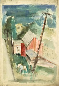 Untitled (farm Scene Horses And Barn) — Mark Rothko