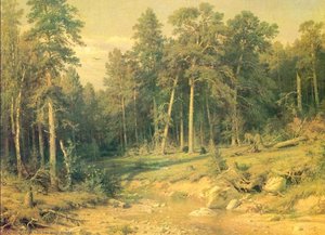 Pinery. Ship Timber In Viatka's Province — Ivan Ivanovich Shishkin, Russian Landscape Painting