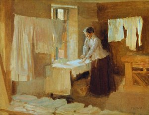 Silittäjä, Harjoitelma Teokseen Pesijättäriä — Albert Edelfelt, Impressionism