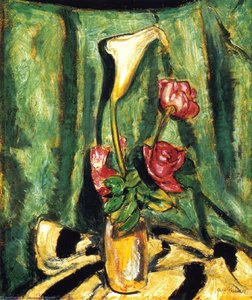 Still Life With Calla Lily And Roses — Alfred Henry Maurer, Expressionism