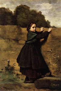 The Curious Little Girl — Jean-baptiste-camille Corot