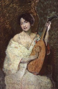 Lady With A Mandolin — Julian Alden Weir