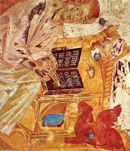 San Lucas (detalle) — Cimabue, Proto-renacimiento