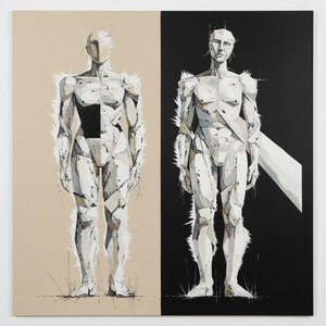 Fragmented Shadows Of Being: A Monolithic Study In Dualistic Deconstruction And Tension — Laurent Fabre