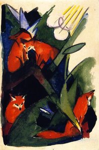 Four Foxes — Franz Marc, German Expressionism