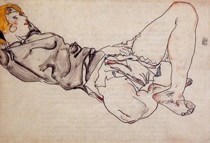 Reclining Woman With Blonde Hair — Egon Schiele
