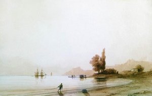View On Rocky Coast — Ivan Konstantinovich Aivazovsky