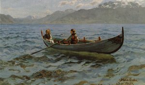 Bootsfahrt Bei Balestrand — Hans Dahl
