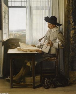 Erudit Et Son Chien — Eduard Charlemont