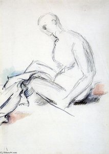 Seated Nude (also Known As Ishmael) — Paul Cézanne, Post-impressionism