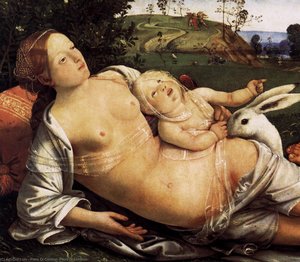 Allegory - Venus, Mars, And Cupid (detail) — Piero Di Cosimo (piero Di Lorenzo)