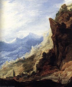 Paisaje Montañoso Grande (detalle) — Joos De Momper, Baroque Landscape