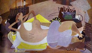 Lying Nude (the Bather Ix) — Georges Braque, Cubism