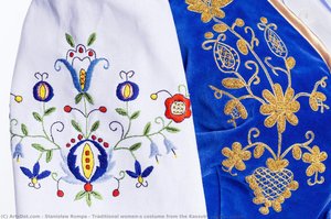 Traditional women’s costume from the Kaszuby region, detail