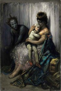 La Famille Du Saltimbanque, L'enfant Blessé — Paul Gustave Doré