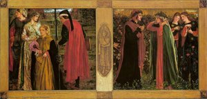The Salutation Of Beatrice — Dante Gabriel Rossetti, Romantic Victorian Painting