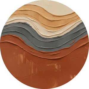 Earthen Strata In Perpetual Motion: A Monumental Tondo Of Meditative Geological Rhythms — Laurent Fabre