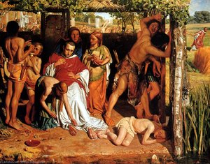A Converted British Family Sheltering A Christian Missionary — William Holman Hunt