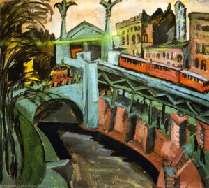Hallesches Tor, Berlin — Ernst Ludwig Kirchner, Expressionist Painting