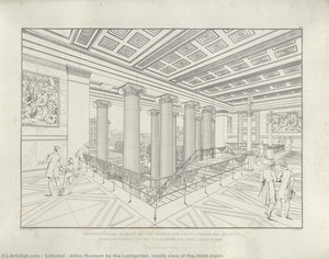 Altes Museum By The Lustgarten. Inside View Of The Main Stairs — Karl Friedrich Schinkel, Neoclassicism
