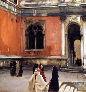 Campo Behind The Scuola Di San Rocco (also Known As An Inner Courtyard Of La Scuila Di San Rocco, Venice) — John Singer Sargent, Realist Observation