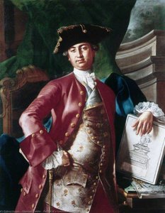 Portrait Of A Gentleman Architect — Giuseppe Bonito