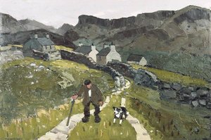 The Way To The Cottages — John Kyffin Williams