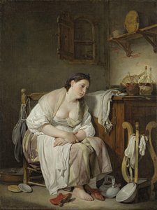 Indolence (la Paresseuse Italienne) — Jean-baptiste Greuze, Rococo Sentimentality