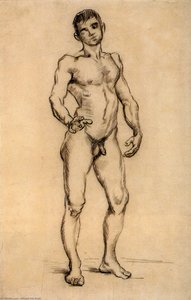 Standing Male Nude Seen From The Front — Vincent Van Gog, Post-impressionism