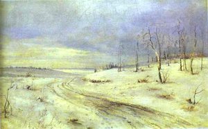 A Winter Road — Alexei Kondratyevich Savrasov