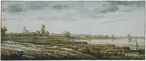 Dordrecht Viewed From The East, Early — Aelbert Jacobsz Cuyp