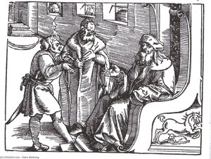 Marquard Von Lindau Ask And Answer The Ten Commandments — Hans Baldung
