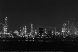 View of Norco petrochemical facilities; from west bank levee in Hahnville