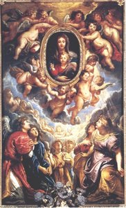 Virgin And Child Adored By Angels — Peter Paul Rubens, Baroque
