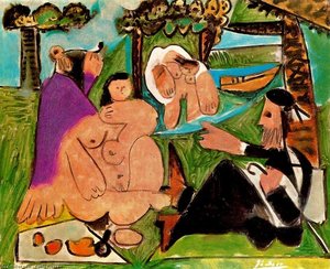 Picnic 5 — Pablo Picasso, Cubism