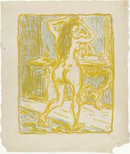 Girl Before A Mirror (mädchen Vor Spiegel) — Ernst Ludwig Kirchner, German Expressionism